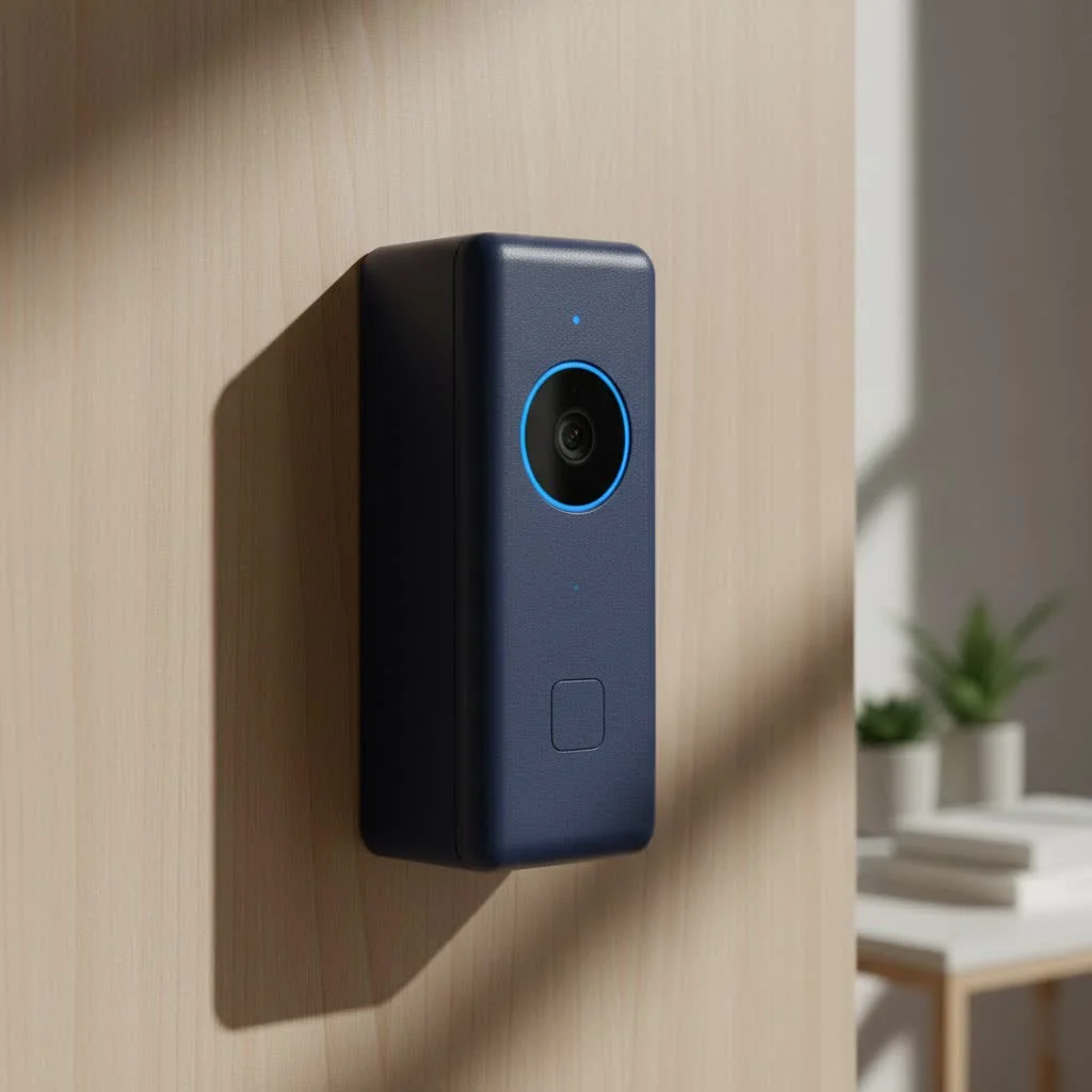 Merkury Smart Doorbell mounted on a home