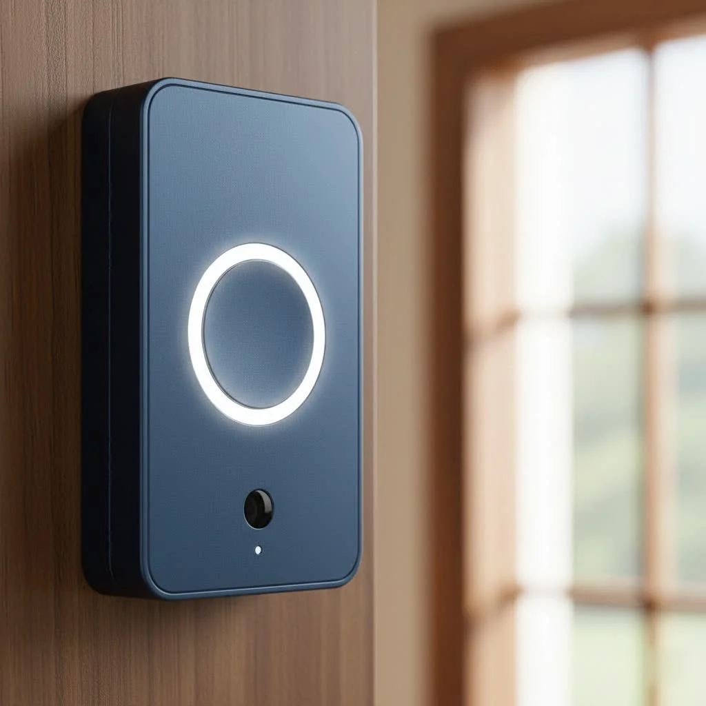 Smart WiFi doorbell camera with a wide-angle view