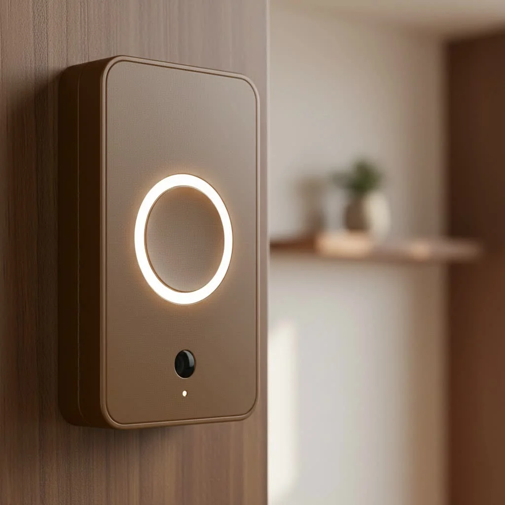 eufy smart doorbell installed on a modern home