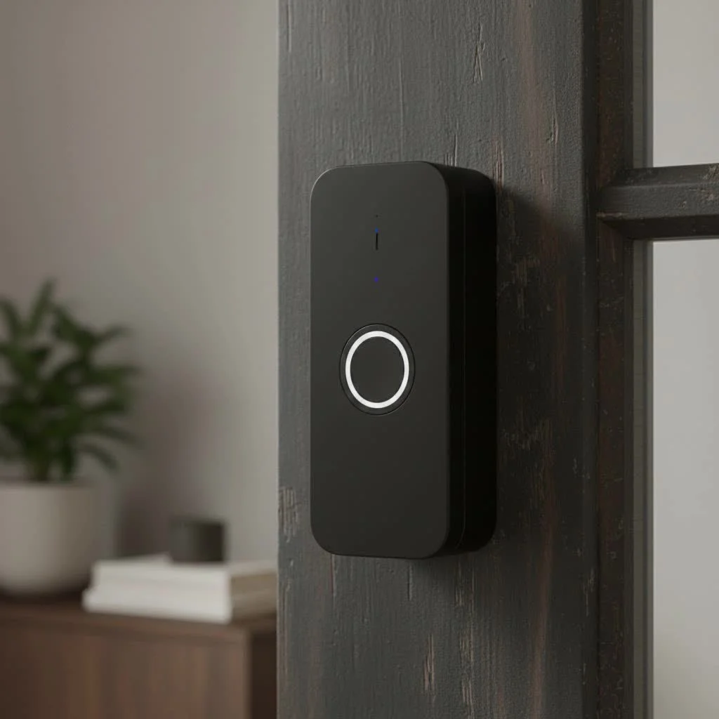 Amazon smart doorbell on a modern home