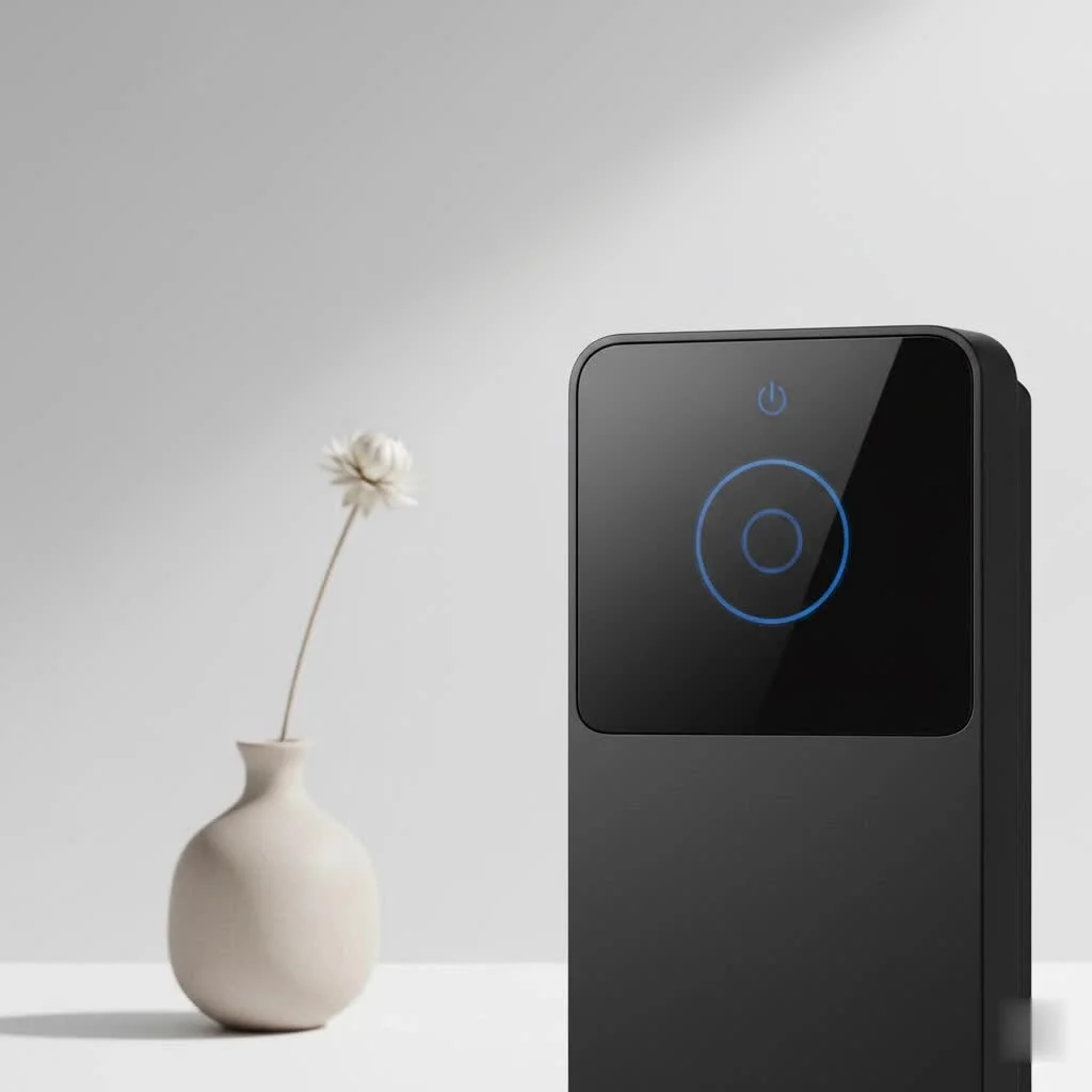 Smart peephole video doorbell with internal screen