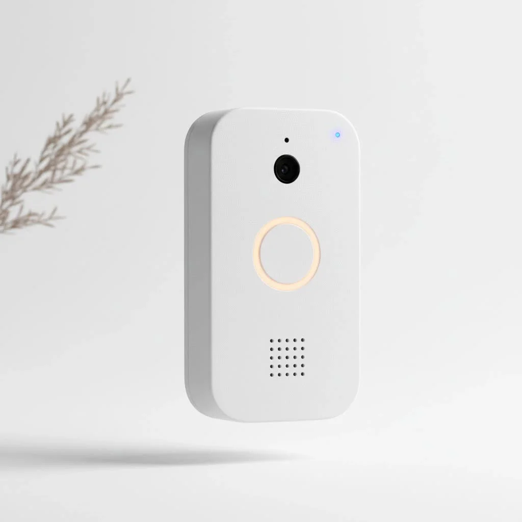 Smart doorbell with a clear camera view and motion detection