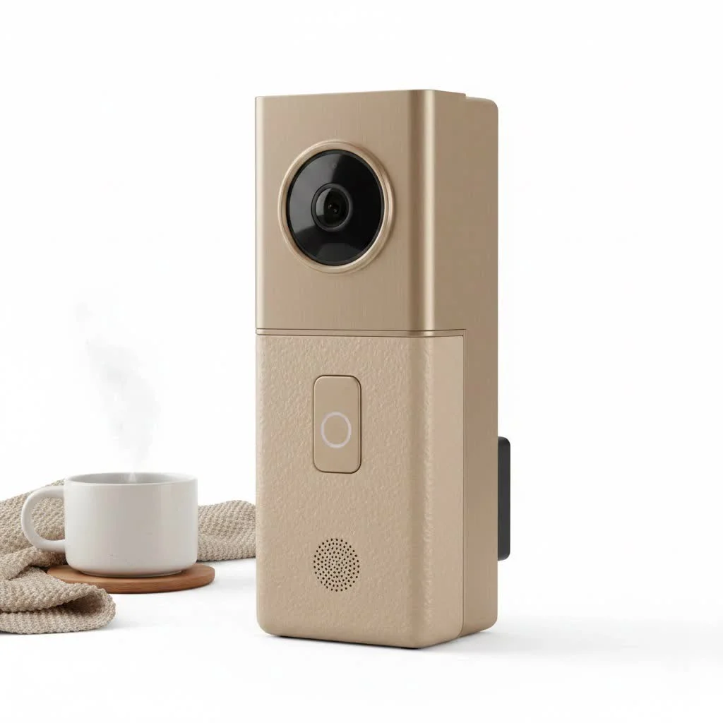 Feit Electric Smart Doorbell mounted on a home exterior
